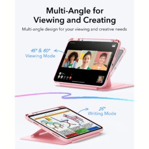 ESR รุ่น Flip Magnetic Case (Pencil Holder) - เคส iPad 11" (A16/2025), iPad 10.9" (10th/2022) - สี Pink
