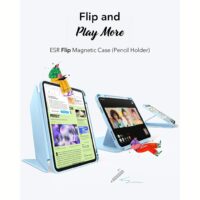ESR รุ่น Flip Magnetic Case (Pencil Holder) - เคส iPad 11" (A16/2025), iPad 10.9" (10th/2022) - สี Sky Blue