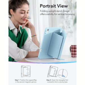 ESR รุ่น Flip Magnetic Case (Pencil Holder) - เคส iPad 11" (A16/2025), iPad 10.9" (10th/2022) - สี Sky Blue