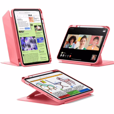 ESR รุ่น Flip Magnetic Case (Pencil Holder) - เคส iPad 11" (A16/2025), iPad 10.9" (10th/2022) - สี Watermelon Red