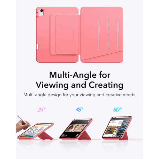 ESR รุ่น Flip Magnetic Case (Pencil Holder) - เคส iPad 11" (A16/2025), iPad 10.9" (10th/2022) - สี Watermelon Red