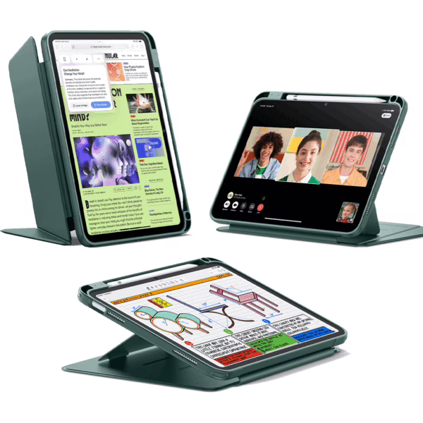 ESR รุ่น Flip Magnetic Case (Pencil Holder) - เคส iPad 11" (A16/2025), iPad 10.9" (10th/2022) - สี Midnight Green