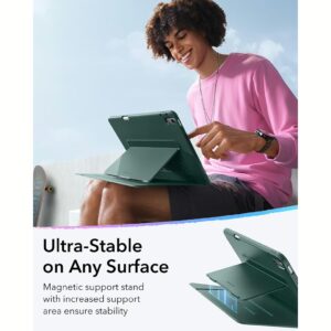 ESR รุ่น Flip Magnetic Case (Pencil Holder) - เคส iPad 11" (A16/2025), iPad 10.9" (10th/2022) - สี Midnight Green