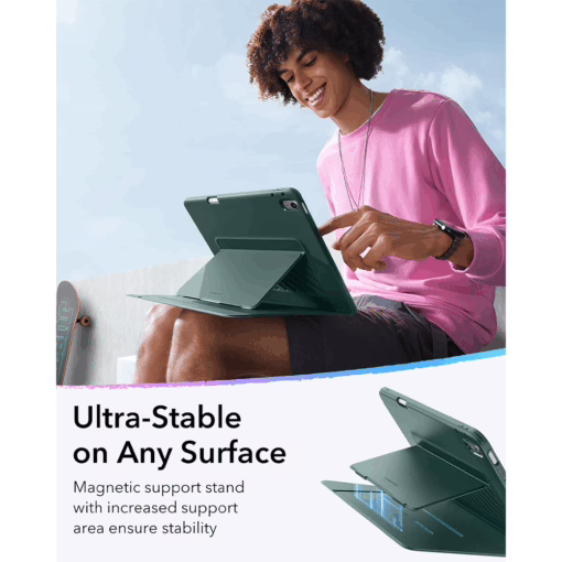 ESR รุ่น Flip Magnetic Case (Pencil Holder) - เคส iPad 11" (A16/2025), iPad 10.9" (10th/2022) - สี Midnight Green