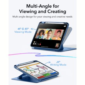 ESR รุ่น Flip Magnetic Case (Pencil Holder) - เคส iPad 11" (A16/2025), iPad 10.9" (10th/2022) - สี Navy Blue
