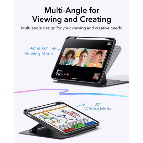 ESR รุ่น Flip Magnetic Case (Pencil Holder) - เคส iPad 11" (A16/2025), iPad 10.9" (10th/2022) - สี Black
