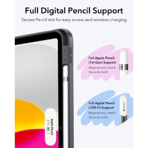 ESR รุ่น Flip Magnetic Case (Pencil Holder) - เคส iPad 11" (A16/2025), iPad 10.9" (10th/2022) - สี Black