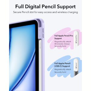 ESR รุ่น Flip Magnetic Case (Pencil Holder) - เคส iPad Air 11" (2025/2024), iPad Air 10.9" (5th/4th Gen) - สี Purple