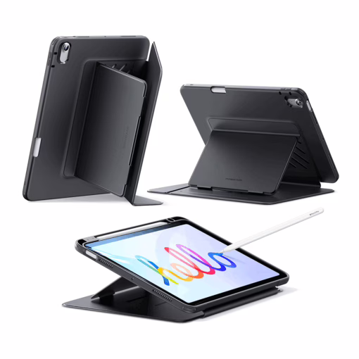 ESR รุ่น Flip Magnetic Case (Pencil Holder) - เคส iPad Air 11" (2025/2024), iPad Air 10.9" (5th/4th Gen) - สี Black