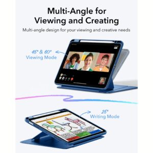 ESR รุ่น Flip Magnetic Case (Pencil Holder) - เคส iPad Air 11" (2025/2024), iPad Air 10.9" (5th/4th Gen) - สี Navy Blue