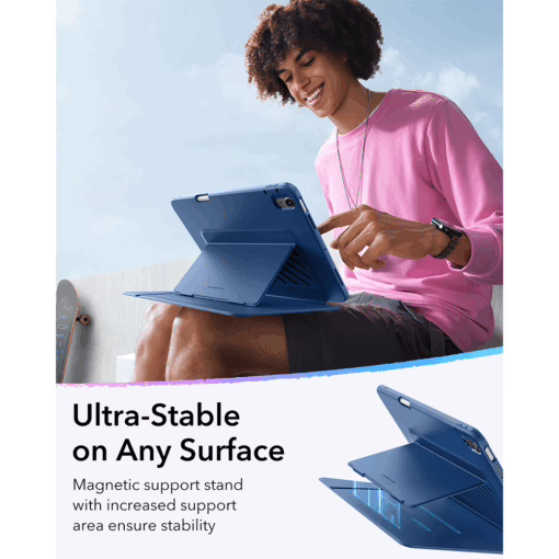 ESR รุ่น Flip Magnetic Case (Pencil Holder) - เคส iPad Air 11" (2025/2024), iPad Air 10.9" (5th/4th Gen) - สี Navy Blue
