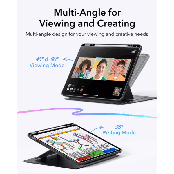 ESR รุ่น Flip Magnetic Case (Pencil Holder) - เคส iPad Air 13" (2025/2024) - สี Black