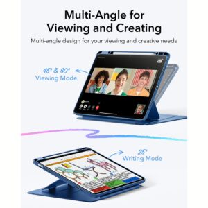 ESR รุ่น Flip Magnetic Case (Pencil Holder) - เคส iPad Air 13" (2025/2024) - สี Navy Blue