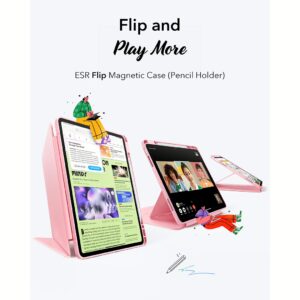 ESR รุ่น Flip Magnetic Case (Pencil Holder) - เคส iPad Air 13" (2025/2024) - สี Pink