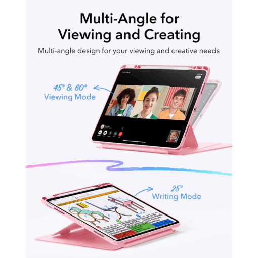 ESR รุ่น Flip Magnetic Case (Pencil Holder) - เคส iPad Air 13" (2025/2024) - สี Pink