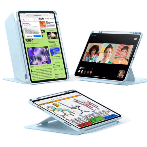 ESR รุ่น Flip Magnetic Case (Pencil Holder) - เคส iPad Air 13" (2025/2024) - สี Sky Blue