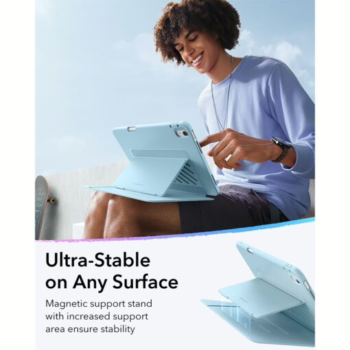 ESR รุ่น Flip Magnetic Case (Pencil Holder) - เคส iPad Air 13" (2025/2024) - สี Sky Blue - Image 5