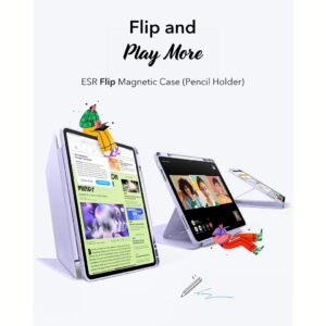 ESR รุ่น Flip Magnetic Case (Pencil Holder) - เคส iPad Air 13" (2025/2024) - สี Purple