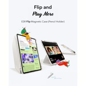 ESR รุ่น Flip Magnetic Case (Pencil Holder) - เคส iPad Air 13" (2025/2024) - สี Starlight