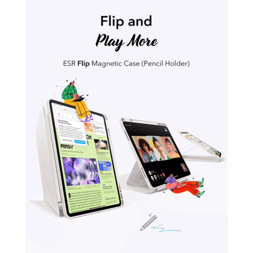 ESR รุ่น Flip Magnetic Case (Pencil Holder) - เคส iPad Air 13" (2025/2024) - สี Starlight
