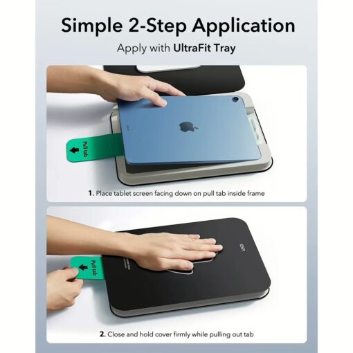 ESR รุ่น UltraFit Classic Screen Protector - ฟิล์มกระจก iPad 11" (A16/2025), iPad 10.9" (10th/2022) - สี Clear (แพ็ค 2 ชิ้น) - Image 5
