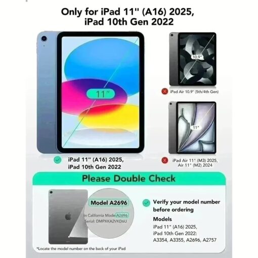 ESR รุ่น UltraFit Armorite-Screen Protector - ฟิล์มกระจก iPad 11" (A16/2025), iPad 10.9" (10th/2022) - สี Clear (แพ็ค 2 ชิ้น) - Image 2
