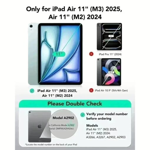 ESR รุ่น UltraFit Classic Screen Protector - ฟิล์มหน้าจอ iPad Air 11" (2025/2024) - สี Clear (แพ็ค 2 ชิ้น) - Image 2