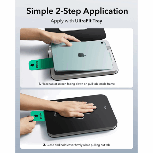 ESR รุ่น UltraFit Classic Screen Protector - ฟิล์มกระจก iPad Air 13" (2025/2024) - สี Clear (แพ็ค 2 ชิ้น)
