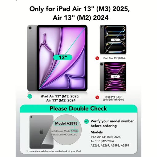 ESR รุ่น UltraFit Armorite-Screen Protector - ฟิล์มกระจก iPad Air 13" (2025/2024) - สี Clear (แพ็ค 2 ชิ้น) - Image 2