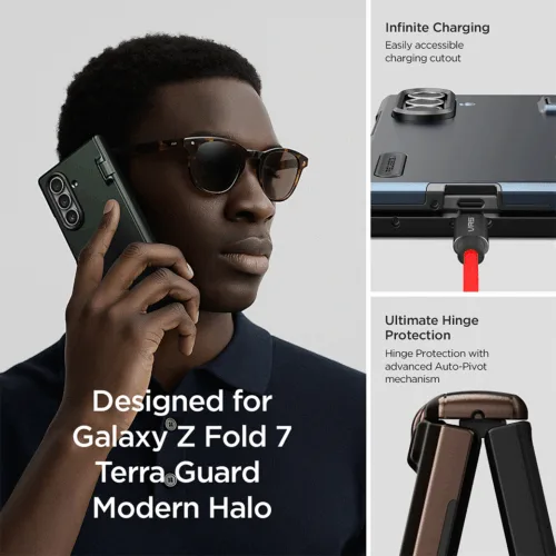 VRS รุ่น Terra Guard Modern Halo - เคส Galaxy Z Fold 7 - สี Ice Blue