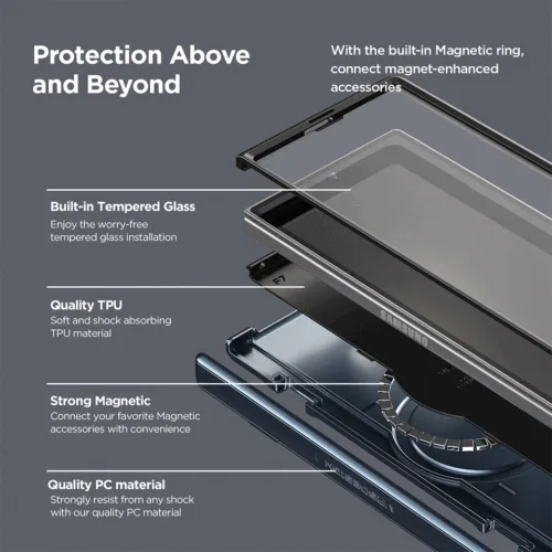 VRS รุ่น Terra Guard Modern Halo 360 - เคส Galaxy Z Fold 7 - สี Navy