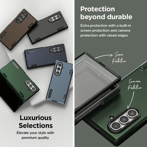 VRS รุ่น Terra Guard Modern Halo 360 - เคส Galaxy Z Fold 7 - สี Navy - Image 6