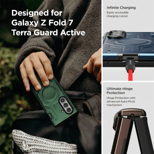 VRS รุ่น Terra Guard Active - เคส Galaxy Z Fold 7 - สี Black