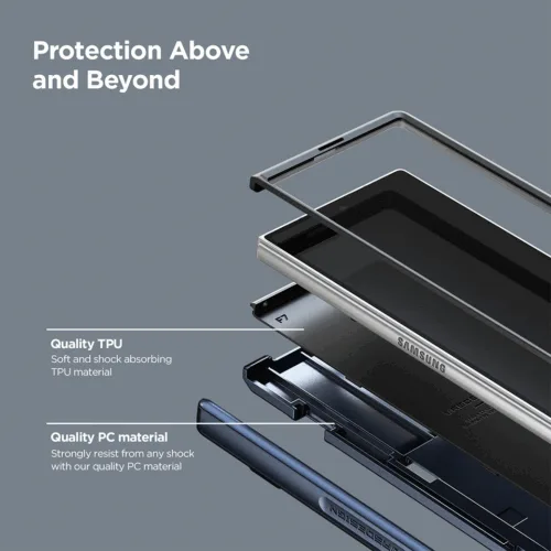 VRS รุ่น Modern Go - เคส Galaxy Z Fold 7 - สี Black