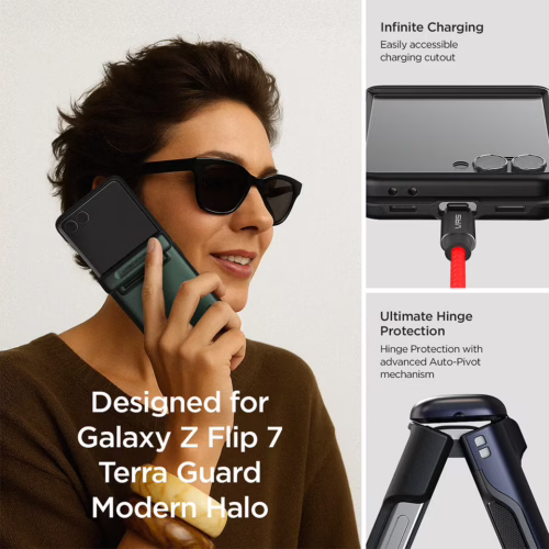 VRS รุ่น Terra Guard Modern Halo - เคส Galaxy Z Flip 7 - สี Black - Image 2