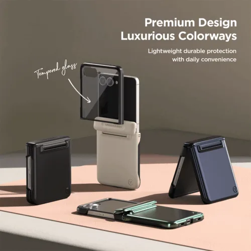 VRS รุ่น Terra Guard Modern Halo - เคส Galaxy Z Flip 7 - สี Black