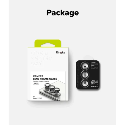 Ringke รุ่น Camera Lens Frame Glass - กระจกเลนส์กล้อง Galaxy Z Fold 7 (ฟิล์ม2ชิ้น)
