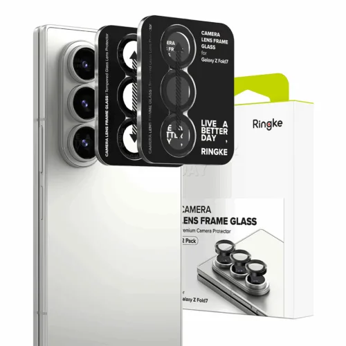 Ringke รุ่น Camera Lens Frame Glass - กระจกเลนส์กล้อง Galaxy Z Fold 7 (ฟิล์ม2ชิ้น)