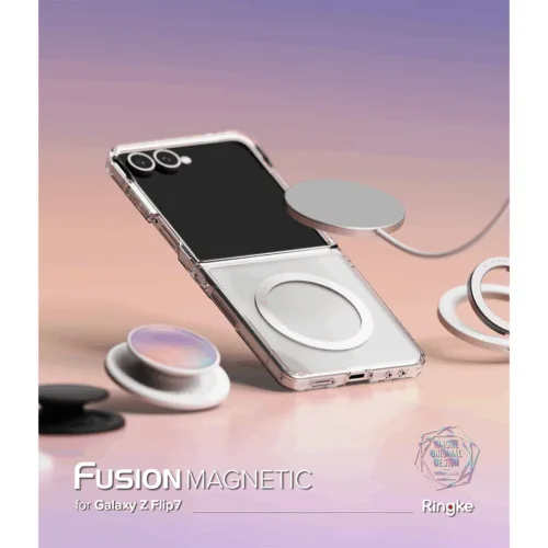 Ringke รุ่น Fusion Magnetic - เคส Galaxy Z Flip 7 - สี Clear