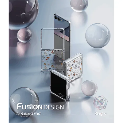 Ringke รุ่น Fusion Design - เคส Galaxy Z Flip 7 - สี Dry Flowers
