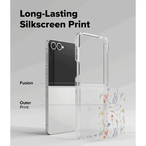 Ringke รุ่น Fusion Design - เคส Galaxy Z Flip 7 - สี Dry Flowers