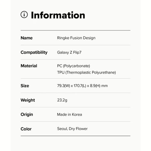 Ringke รุ่น Fusion Design - เคส Galaxy Z Flip 7 - สี Seoul - Image 19