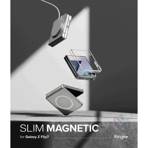 Ringke รุ่น Slim Magnetic - เคส Galaxy Z Flip 7 - สี Clear