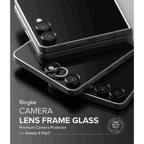 Ringke รุ่น Camera Lens Frame Glass - กระจกเลนส์กล้อง Galaxy Z Flip 7 (ฟิล์ม2ชิ้น)
