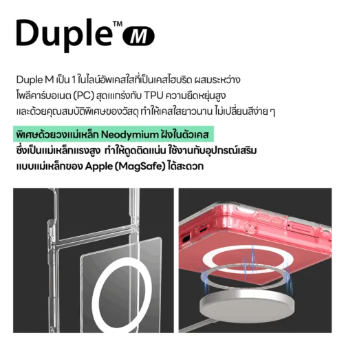 Araree รุ่น Duple M - เคส Galaxy Z Flip 7 - สี Clear
