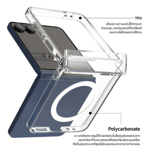 Araree รุ่น Duple 360 M - เคส Galaxy Z Flip 7 - สี Clear Black - Image 7