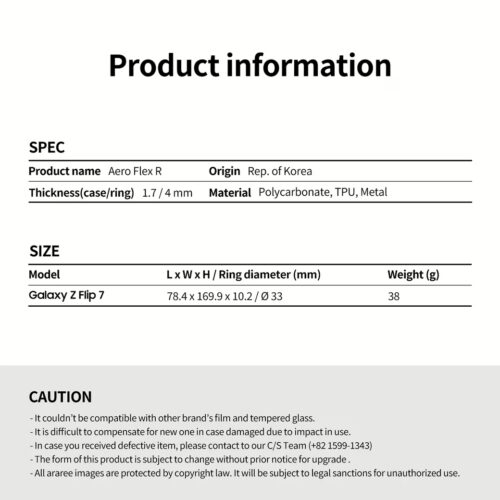Araree รุ่น Aero Flex R - เคส Galaxy Z Flip 7 - สี Black - Image 11