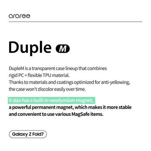 Araree รุ่น Duple M - เคส Galaxy Z Fold 7 - สี Clear - Image 2
