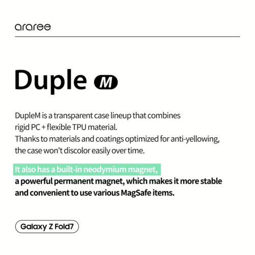 Araree รุ่น Duple M - เคส Galaxy Z Fold 7 - สี Clear - Image 2