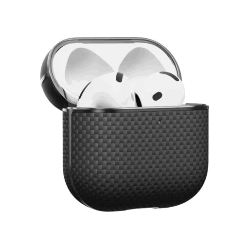 Pitaka รุ่น Aramid Fiber Magnetic Case - เคส AirPods 4 - สี Black/Gray